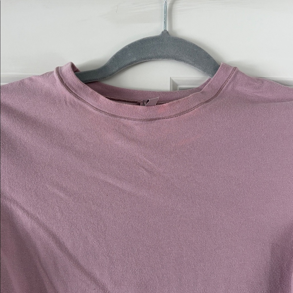 Skims Cotton Jersey Long Sleeve T-Shirt Pink Dust Small - Picture 2 of 3
